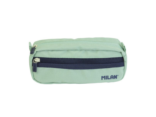 2-zipped rectangular pencil case 1918 series - Milan - green