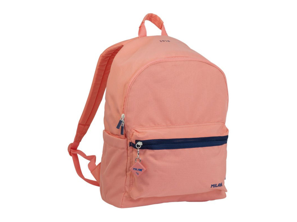 2-zip urban classic backpack 1918 series - Milan - pink
