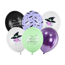 Latex balloons, Witch - 30 cm, 6 pcs.