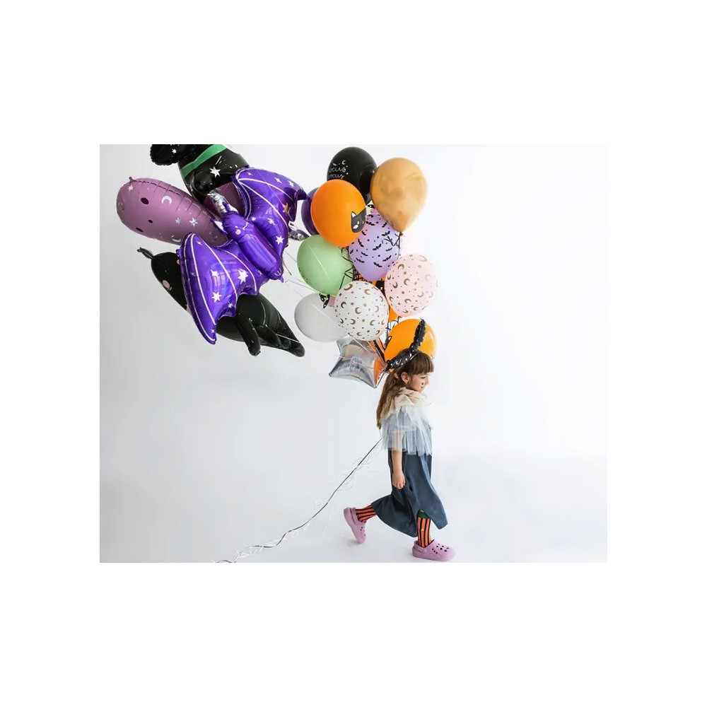 Balon foliowy, Nietoperz - fioletowy, 119,5 x 51 cm