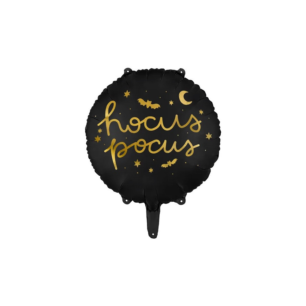 Balon foliowy, Hocus Pocus - czarny, 45 cm
