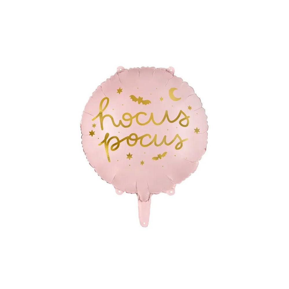 Balon foliowy, Hocus Pocus - różowy, 45 cm