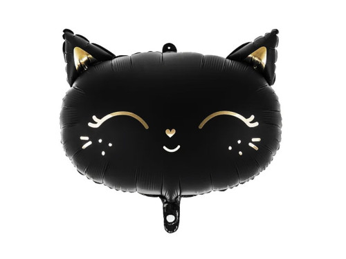 Foil balloon, Kitty - black, 48 x 36 cm