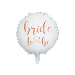 Foil balloon Bride to be - white, 45 cm