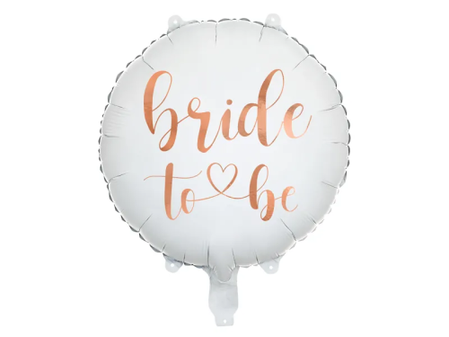 Foil balloon Bride to be - white, 45 cm