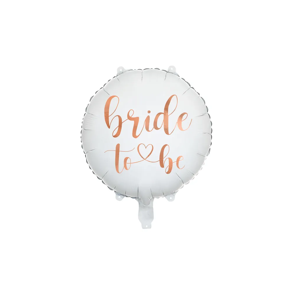 Balon foliowy Bride to be - biały, 45 cm