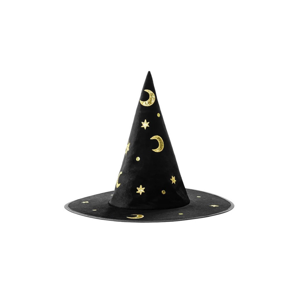 Witch hat with print - black, 42 x 32 cm