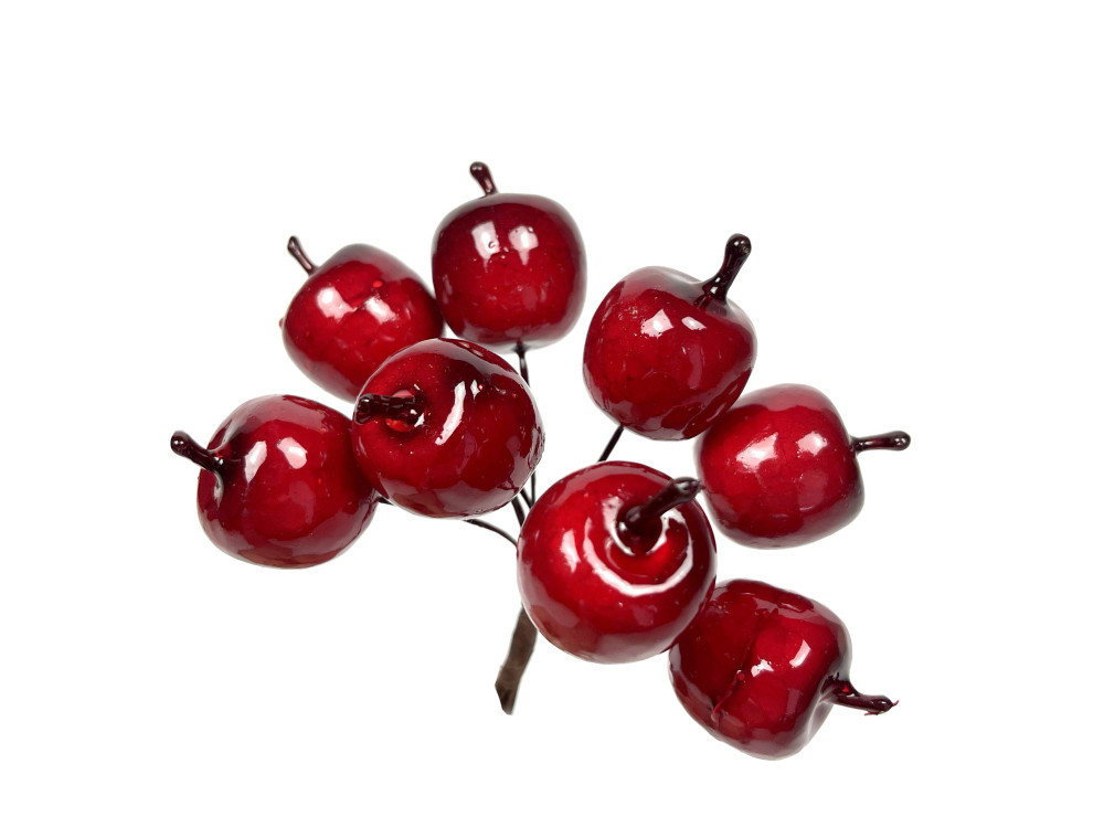 Jabłuszka na druciku, wiązka - duże, 8 szt.