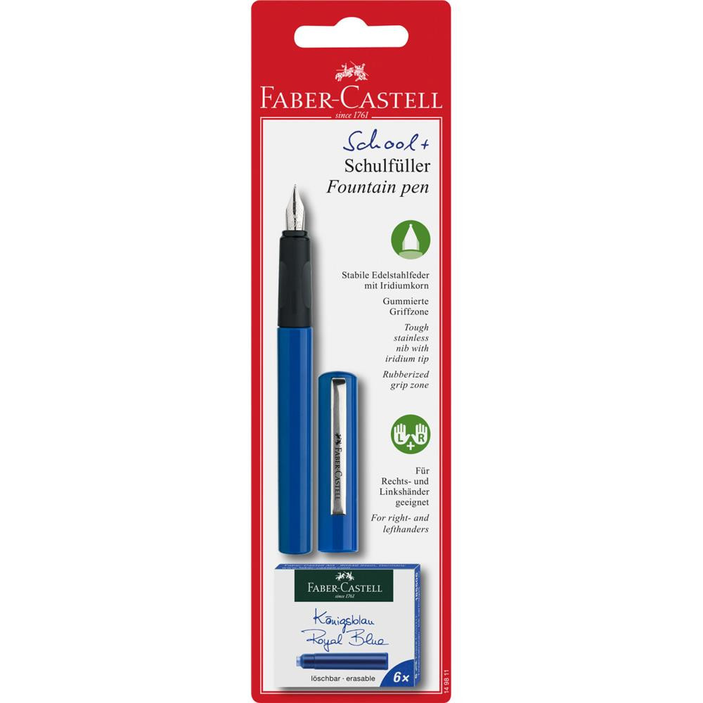Faber-Castell Click x Ball Pen Pack of 4 (0.5/0.7mm - Black/Blue/Red) -Super Smooth, Comfort Grip, Water Resistant, Developed with German Ink Pen