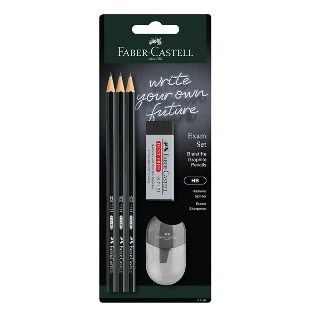 Set of 1111 graphite pencils with eraser and sharpener - Faber-Castell - 5 pcs.
