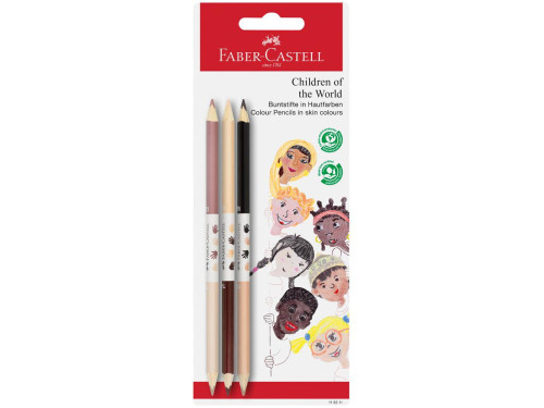 Set of Grip colored pencils,  Children of the world edition - Faber-Castell - 3 pcs.