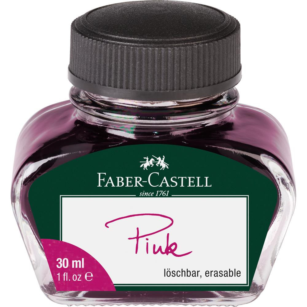 Atrament zmazywalny - Faber-Castell - Pink, 30 ml