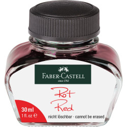 Ink in glass flacon - Faber-Castell - Red, 30 ml