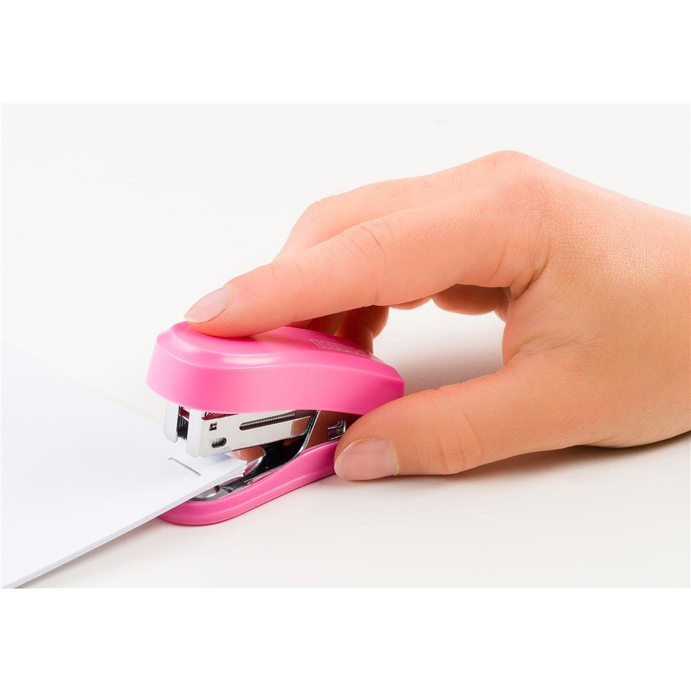 Office Mini stapler with staples - Novus - pink