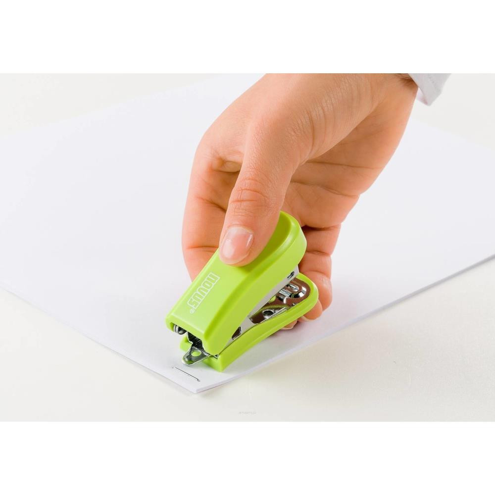 Office Mini stapler with staples - Novus - light green