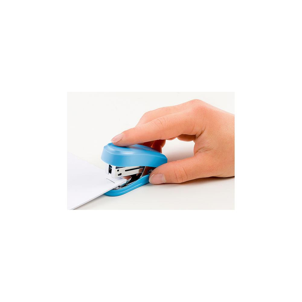 Office Mini stapler with staples - Novus - light blue
