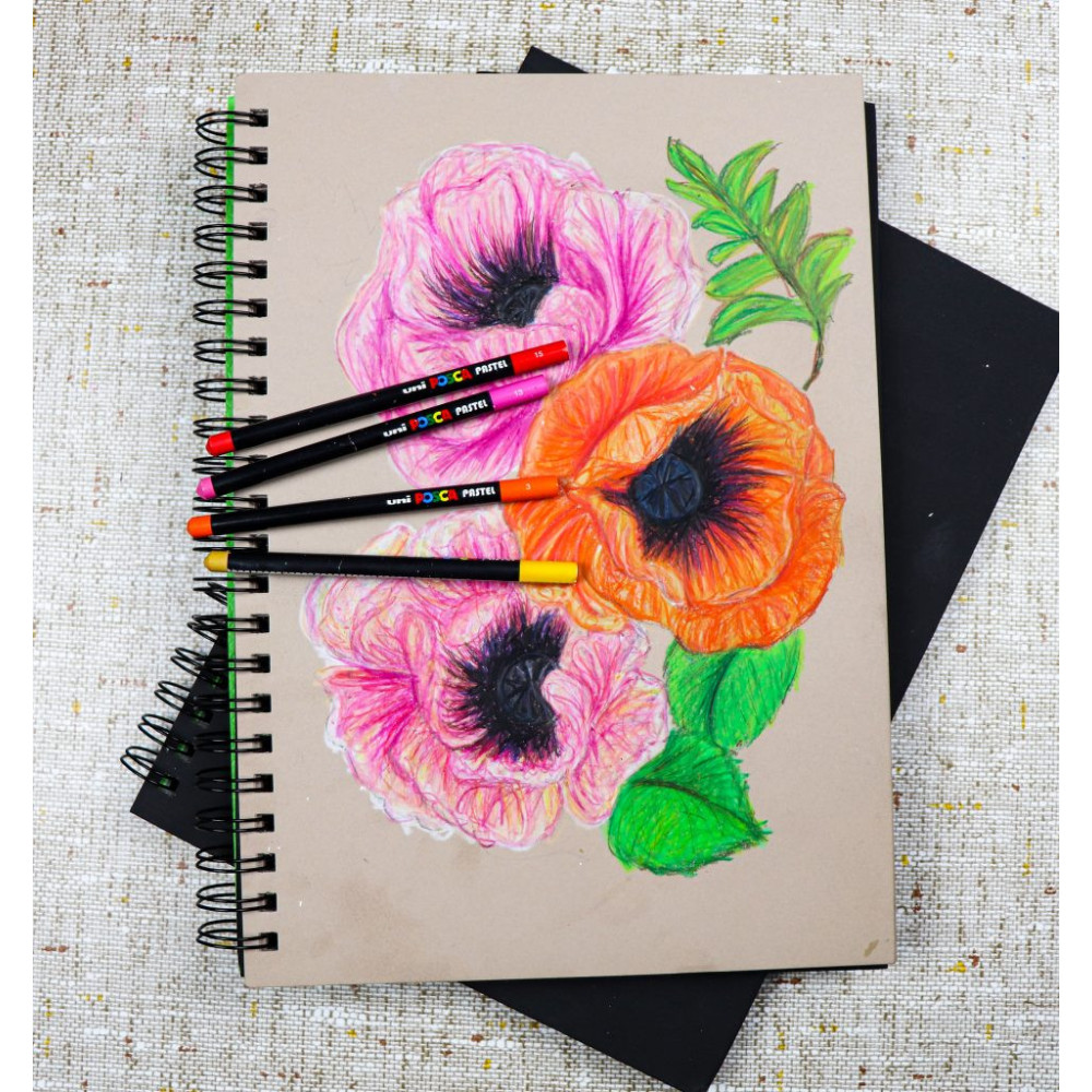 😍 Painting Tropical Flowers with Posca Markers / Pastel Posca