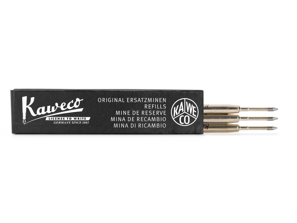 Wkłady G2 do długopisów - Kaweco - czarne, 0,8 mm, 3 szt.