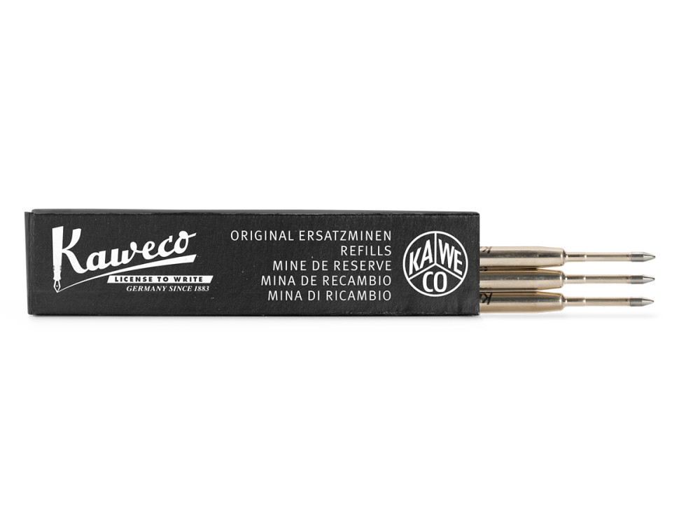 Wkłady G2 do długopisów - Kaweco - czarne, 1 mm, 3 szt.
