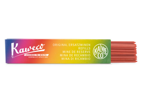 Grafity do ołówka automatycznego 2 mm - Kaweco - czerwone, 24 szt.