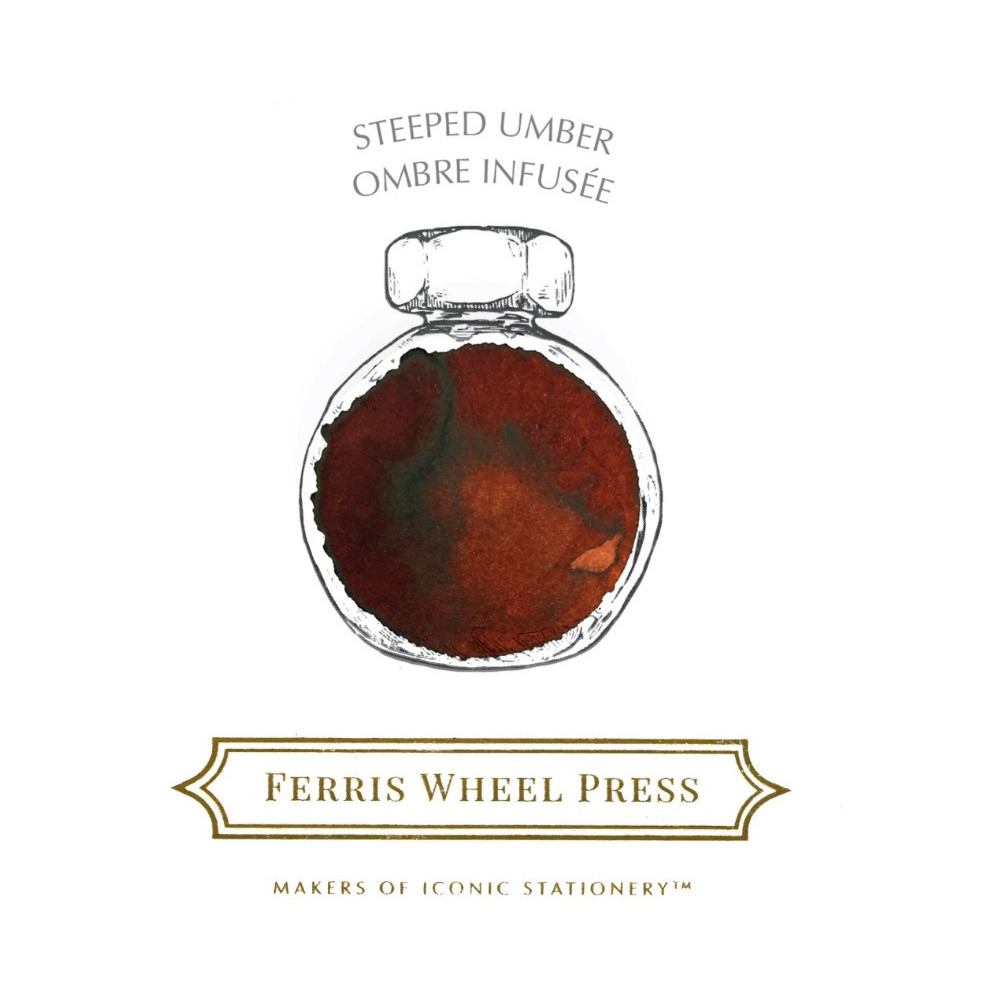 Calligraphy ink The Finer Things - Ferris Wheel Press - Steeped Umber, 38 ml