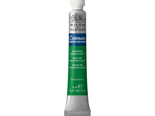 Farba akwarelowa Cotman - Winsor & Newton - Hooker's Green Light, 8 ml