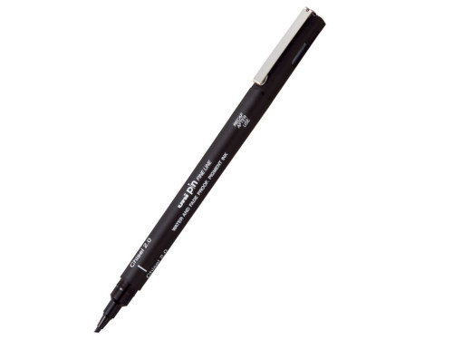 Fineliner pen Pin CS2-200 - Uni - black, chisel, 2 mm