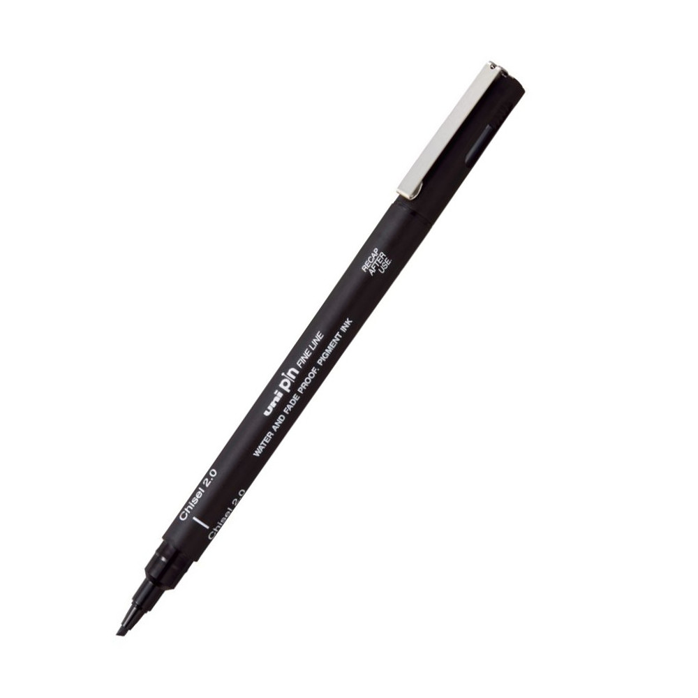 Fineliner pen Pin CS2-200 - Uni - black, chisel, 2 mm