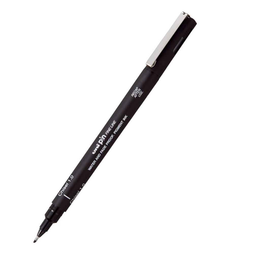 Cienkopis kreślarski Pin CS1-200 - Uni - czarny, ścięty, 1 mm