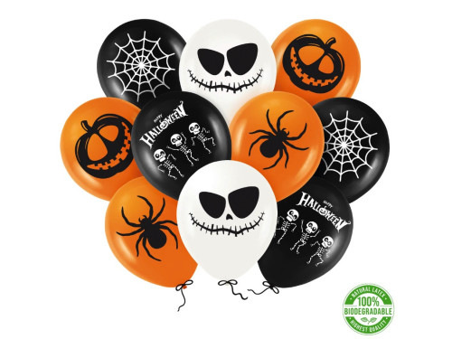 Balony lateksowe, Halloween - 30 cm, 10 szt.