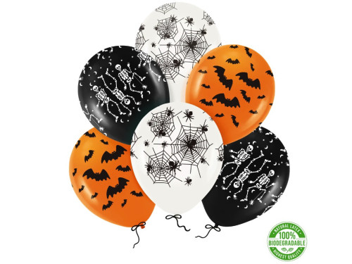Latex balloons, Halloween - 30 cm, 6 pcs.