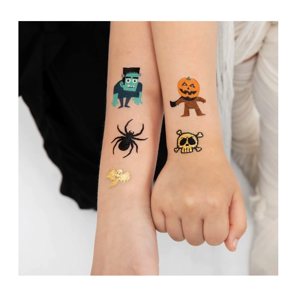 Halloween Glitter Tattoo Kit - Kids Halloween temporary tattoos for parties
