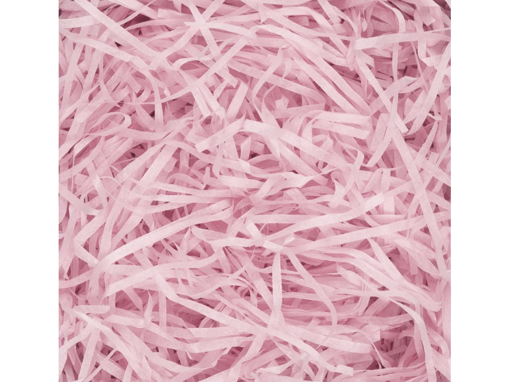 Gift filler, paper hay, stripes - light pink, 50 g