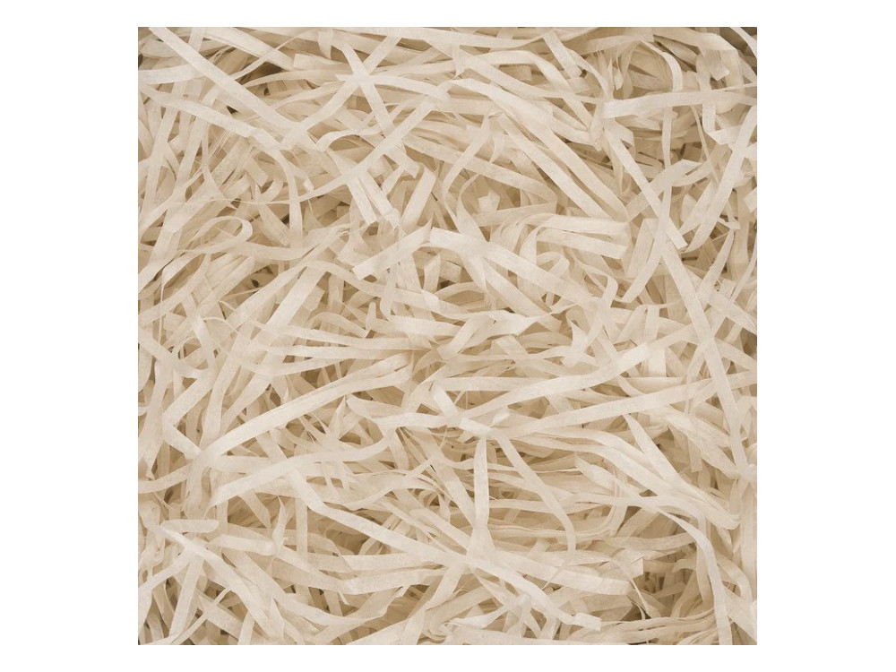 Gift filler, paper hay, stripes - natural, 50 g