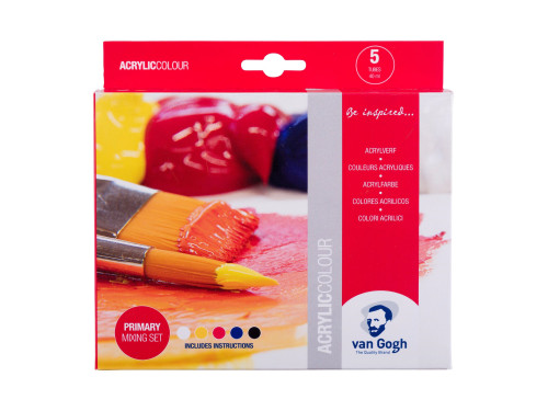 Zestaw farb akrylowych Primary - Van Gogh - 5 kolorów x 40 ml