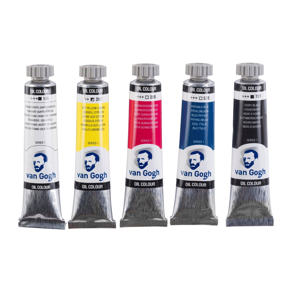 Starter set of Oil Colour paints in tubes - Van Gogh - 5 colors x 20 ml