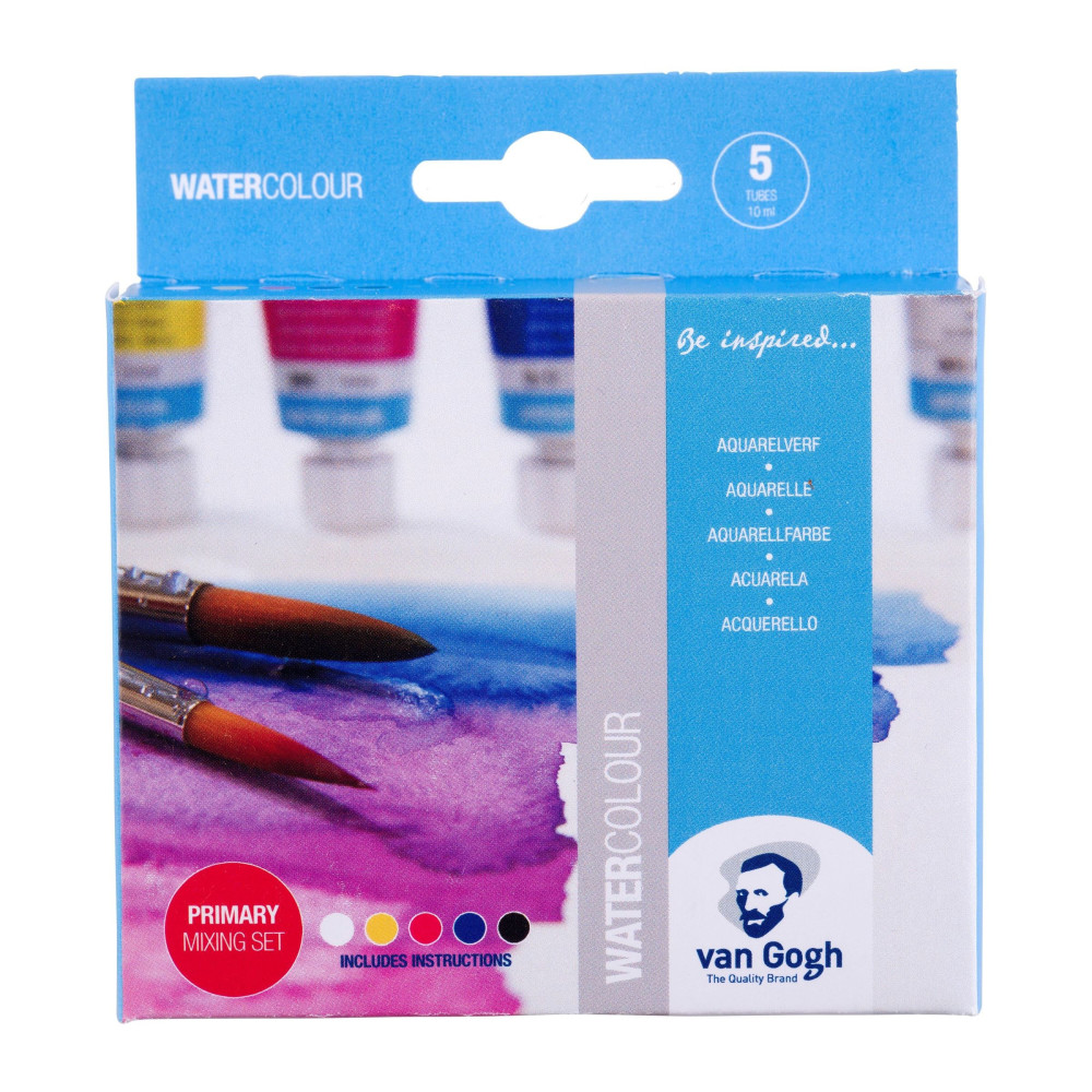 Zestaw farb akwarelowych Primary - Van Gogh - 5 kolorów x 10 ml