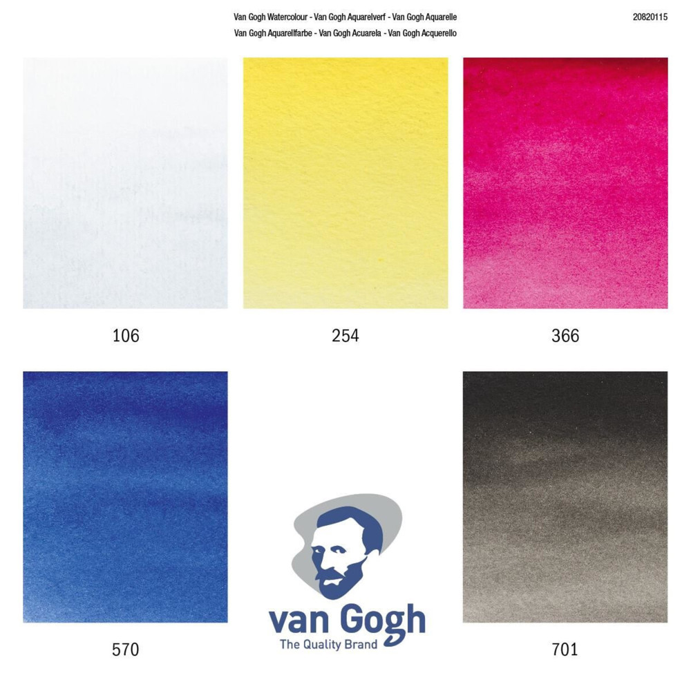 Set of watercolor paints Primary - Van Gogh - 5 colors x 10 ml