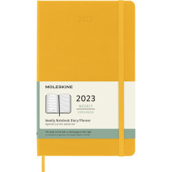 Kalendarz tygodniowy 2023 - Moleskine - Orange Yellow, twarda okładka, L