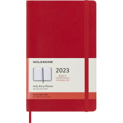 Kalendarz dzienny 2023 - Moleskine - Scarlet Red, miękka okładka, L