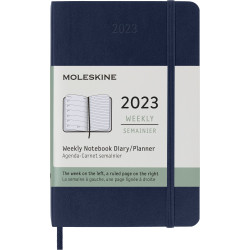 Kalendarz tygodniowy 2023 - Moleskine - Sapphire Blue, miękka okładka, P