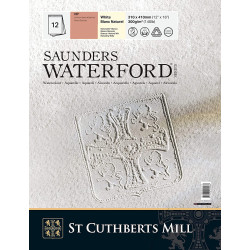 Saunders Waterford watercolor paper pad - hot press, 31 x 41 cm, 300 g, 12 sheets
