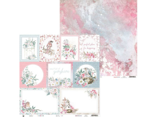 Papier do scrapbookingu 30,5 x 30,5 cm - Piątek Trzynastego - Birdhouse 05