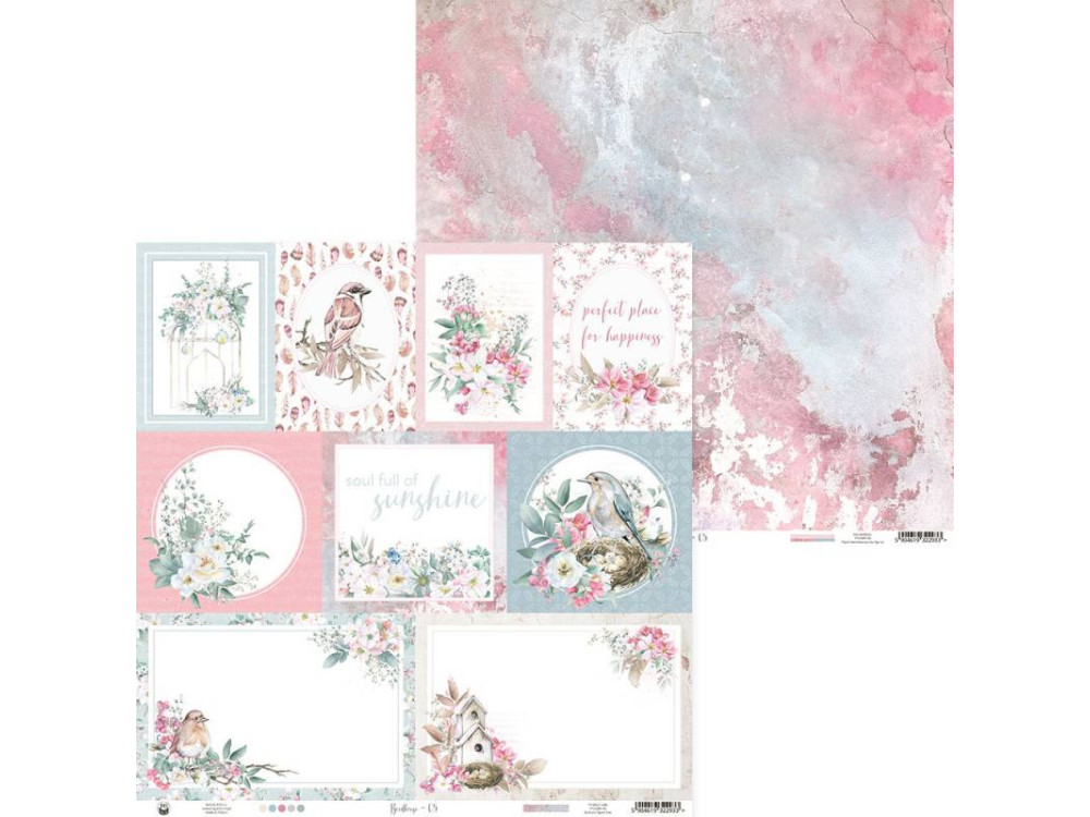 Scrapbooking paper 30,5 x 30,5 cm - Piątek Trzynastego - Birdhouse 05
