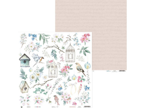 Papier do scrapbookingu 30,5 x 30,5 cm - Piątek Trzynastego - Birdhouse 07