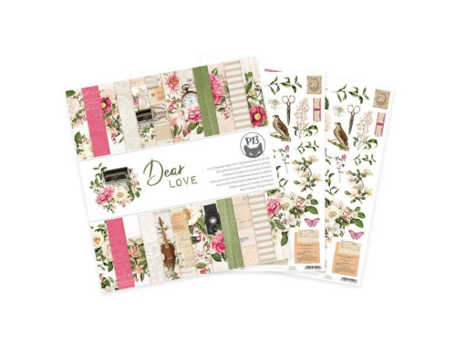 Set of scrapbooking papers 30,5 x 30,5 cm - Piątek Trzynastego - Dear Love