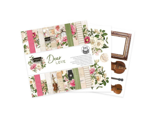 Set of scrapbooking papers 15,3 x 15,3 cm - Piątek Trzynastego - Dear Love