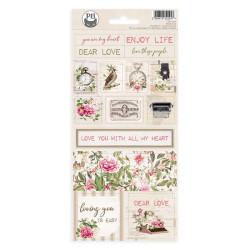Set of cardboard stickers...