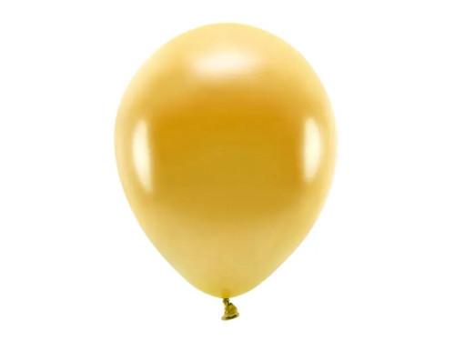 Latex Metallic Eco balloons - gold, 30 cm, 10 pcs.