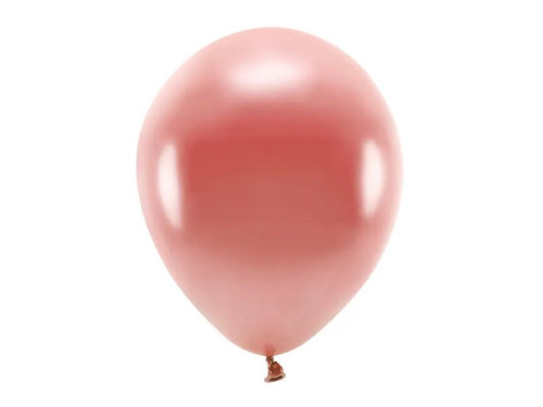 Balony lateksowe Eco, metalizowane - różowe złoto, 30 cm, 10 szt.